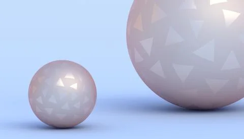 Abstract Minimalistic 3D Background Stock Illustration