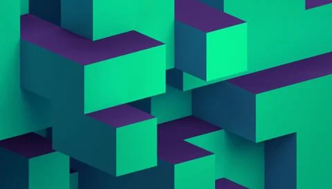 Abstract Minimalistic 3D Background Stock Illustration