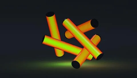 Abstract Minimalistic 3D Background Stock Illustration