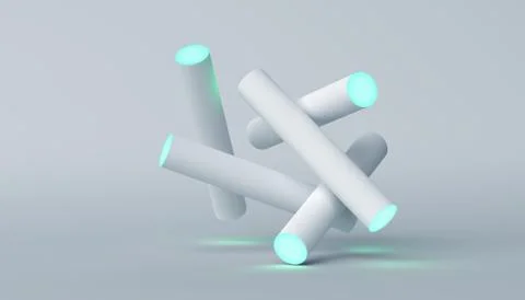 Abstract Minimalistic 3D Background Illustrazione stock