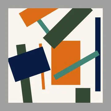 Abstract minimalistic background from rectangles. Vector illustration Stock Illustration