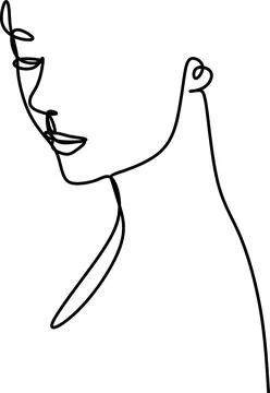 Abstract minimalistic female image Stock Illustration