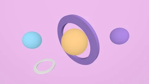 Abstract of minimalistic shape. 3d illustration Stock Footage 124945062
