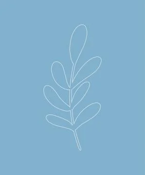 Abstract minimalistic tropical leaf in boho style and lines. Template, poster Stock Illustration