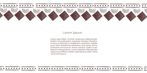 Abstract minimalistic Vector Template  with abstract  African or oriental orn Stock Illustration