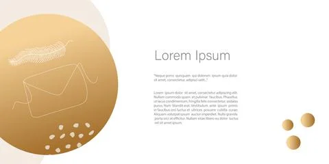 Abstract minimalistic Vector Template. letter, correspondence banner. line ar Stock Illustration