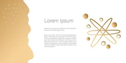 Abstract minimalistic Vector Template. line art drawing with abstract shape i Stock Illustration