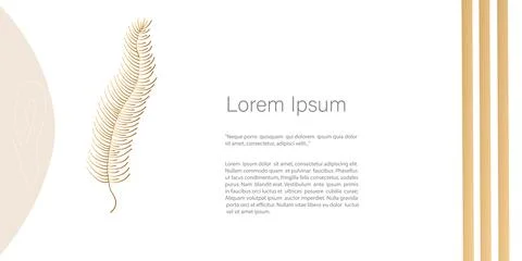 Abstract minimalistic Vector Template. line art drawing with abstract shape i Stock Illustration