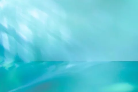 Abstract mint, blue empty 3D room stage background with light and shadows Illustrazione stock