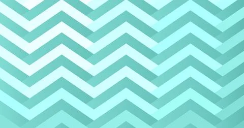 Abstract mint cyan chevron pattern background with zigzag lines creating dynamic Stock Illustration