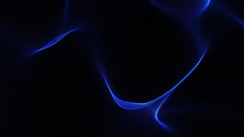Abstract mir blue wave isolated on the black background. 4 Stock Footage 229371880
