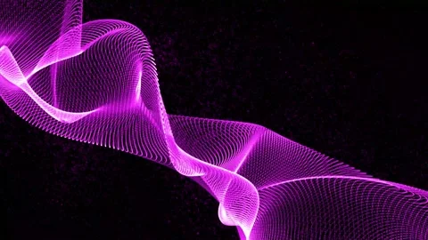 Abstract mir purple wave isolated on the black background. Stock Footage 229371964