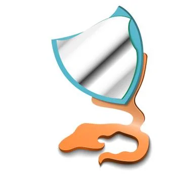 Abstract mirror art on vector graphic. Stock Illustration
