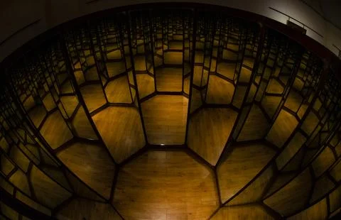 The Abstract Mirror Room Reflection 库存照片