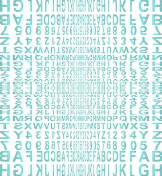 Abstract mirrored alphabets background Stock Illustration