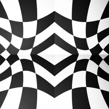 Abstract mirrored, symmetrical repeatable pattern. Vector art. イラスト素材