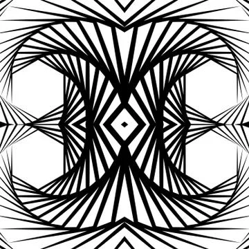 Abstract mirrored vortex background, pattern. Spirally monochrome graphic. Illustrazione stock