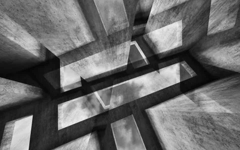 Abstract mixed media background, intersected dark 3d Stock Illustration