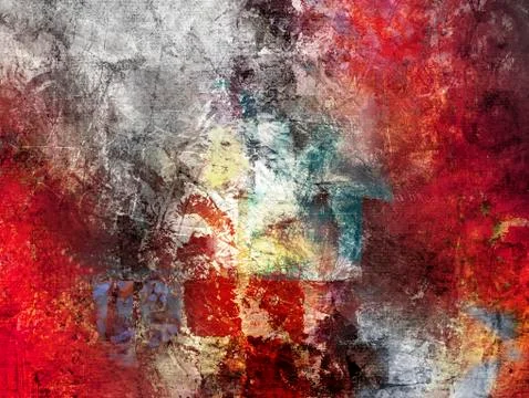 Abstract mixed media Stock Illustration