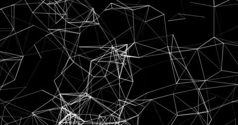 An abstract mobile network of interlaced dots, lines Stock Footage 311857678