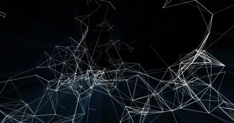 An abstract mobile network of interlaced dots, lines 3 Stock Footage 311858368