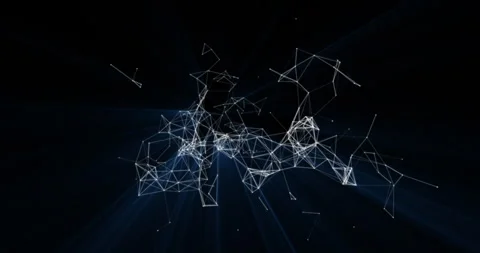 An abstract mobile network of interlaced dots, lines 1 Stock Footage 311858503