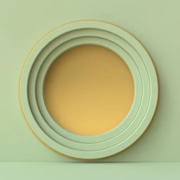 Abstract mock up circle frame 3D イラスト素材