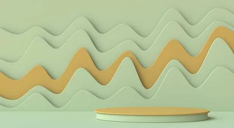 Abstract mock up podium with wavy background 3D Abstract mock up podium wi... Stock Photos