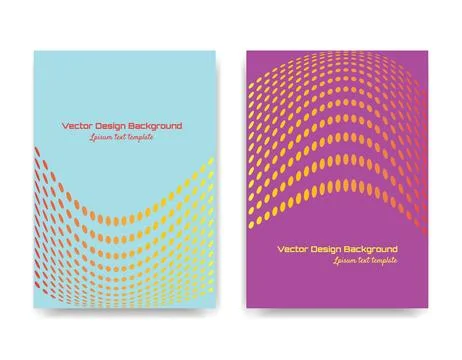 Abstract mockup banners with dynamic dots waves Stock Illustration