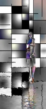 Abstract model Stock Illustration