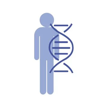 Abstract model of man of DNA molecule. Eps 10 イラスト素材