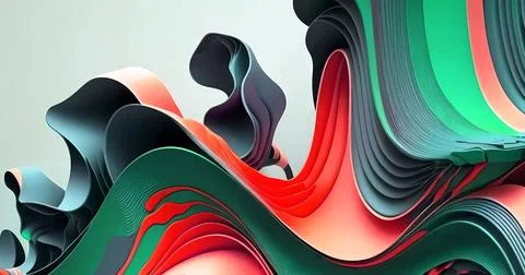 Abstract modern 3d layers background Stock Illustration