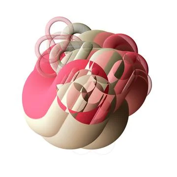 Abstract modern 3D shape logo element isolated Stock Illustration