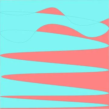Abstract, modern abstractionism, red background, squares, faces, ovals, color tr Stock Illustration