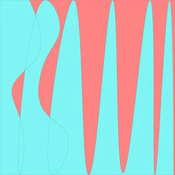 Abstract, modern abstractionism, red background, squares, faces, ovals, color tr Stock Illustration
