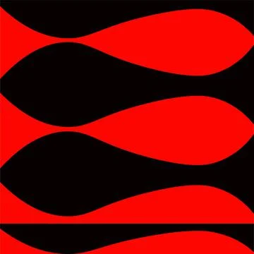 Abstract, modern abstractionism, red background, squares, faces, ovals, color tr Stock Illustration