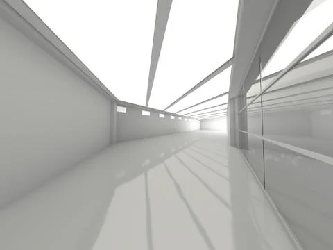 Abstract modern architecture background. 3D rendering Stock Illustration