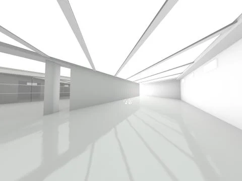 Abstract modern architecture background. 3D rendering Stock Illustration