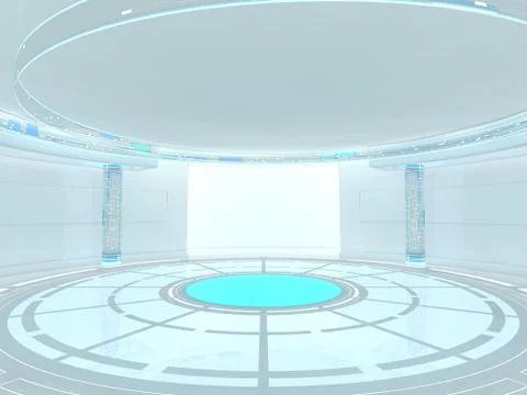 Abstract modern architecture background. 3D rendering Stock Illustration