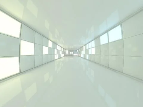 Abstract modern architecture background. 3D rendering Stock Illustration