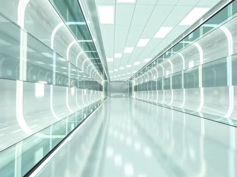 Abstract modern architecture background. 3D rendering Stock Illustration