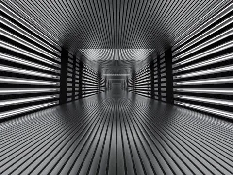 Abstract modern architecture background. 3D rendering Stock Illustration