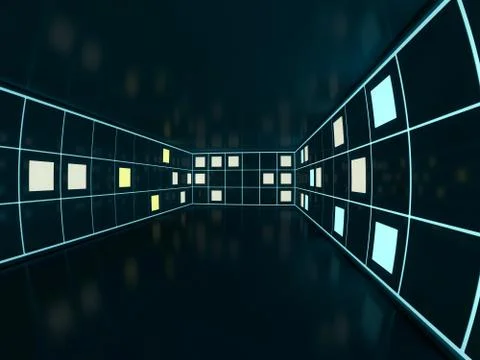 Abstract modern architecture background. 3D rendering Illustrazione stock