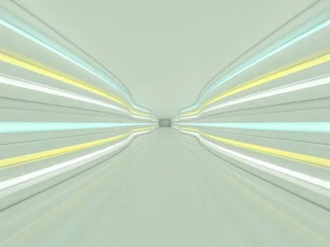 Abstract modern architecture background. 3D rendering Stock Illustration