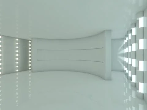 Abstract modern architecture background. 3D rendering Stock Illustration