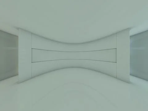 Abstract modern architecture background. 3D rendering Illustrazione stock