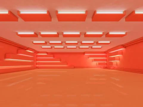 Abstract modern architecture background. 3D rendering Stock Illustration