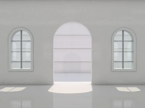 Abstract modern architecture background. 3D rendering Stock Illustration