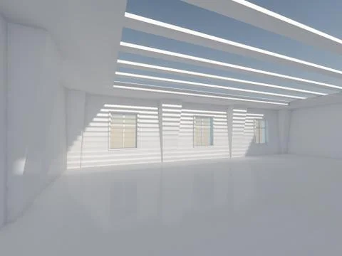 Abstract modern architecture background. 3D rendering Stock Illustration