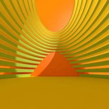 Abstract modern architecture background. 3D rendering Stock Illustration